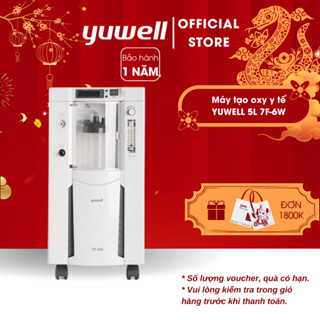 Máy Tạo Oxy Y Tế 93% Yuwell 7F-6 / 7F-6W - Hỗ Trợ Bệnh Nhân Suy tim, Suy phổi, Rối loạn hô hấp - Bảo Hành 1 Năm