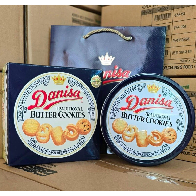 Bánh Quy Bơ Danisa Hộp Thiếc 454g (Kèm Túi Xách)