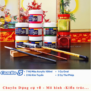 [ TÂM TÂM ] Combo Vẽ Dừa , Vẽ Dưa , Combo Màu Trang Trí Tết