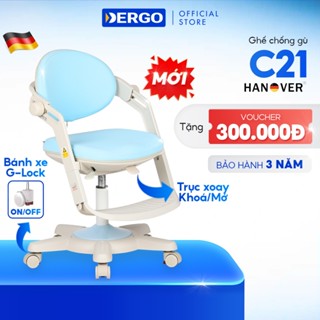 [Voucher 300K] Ghế Ngồi Học Chống Gù Cao Cấp DERGO Hanover Apollo C21 Điều Chỉnh Tư Thế