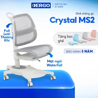 Ghế Chống Gù DERGO ISmart Crystal MS2 Tặng Bọc Đệm Ghế Và Tựa Lưng Vải 3D Cao Cấp