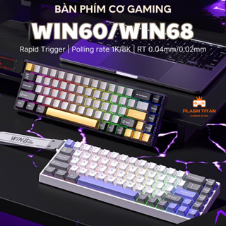Bàn Phím Cơ Gaming Aula WIN60 HE - WIN68 HE- Rapid Trigger - Switch Nam Châm 1k - 8k Polling Rate