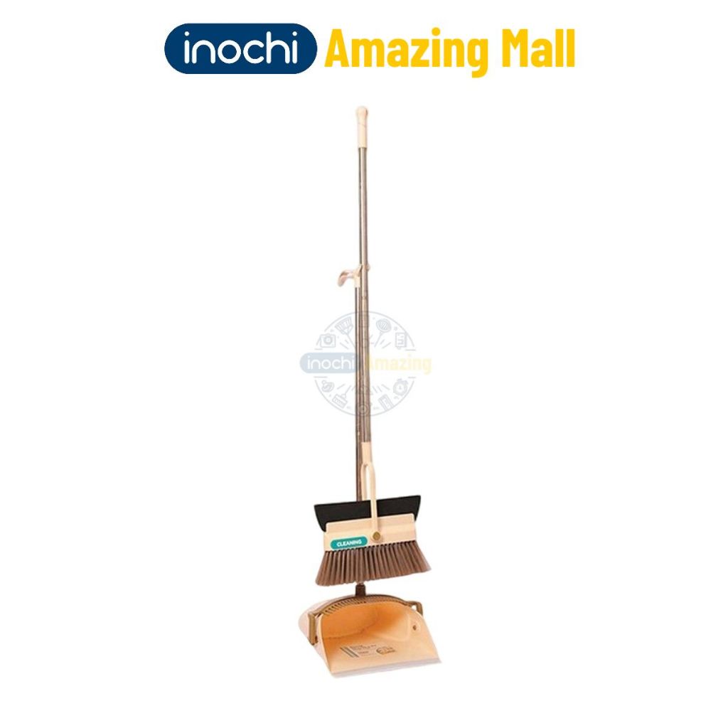 Bộ chổi và ky đa năng Inochi có đầu gạt nước, bụi mịn, chổi gạt nước CK04 Amazing Mall