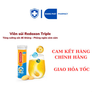 Viên sủi Redoxon Triple Action bổ sung Vitamin C, D, và Kẽm hộp 10 viên (date 03/2026)