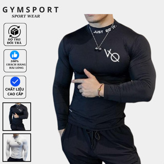 Áo Thun Tập Gym Nam CỔ TRÒN DÀI TAY Form Ôm Body Vải Thun Lạnh Thể Thao Co Dãn Tốt