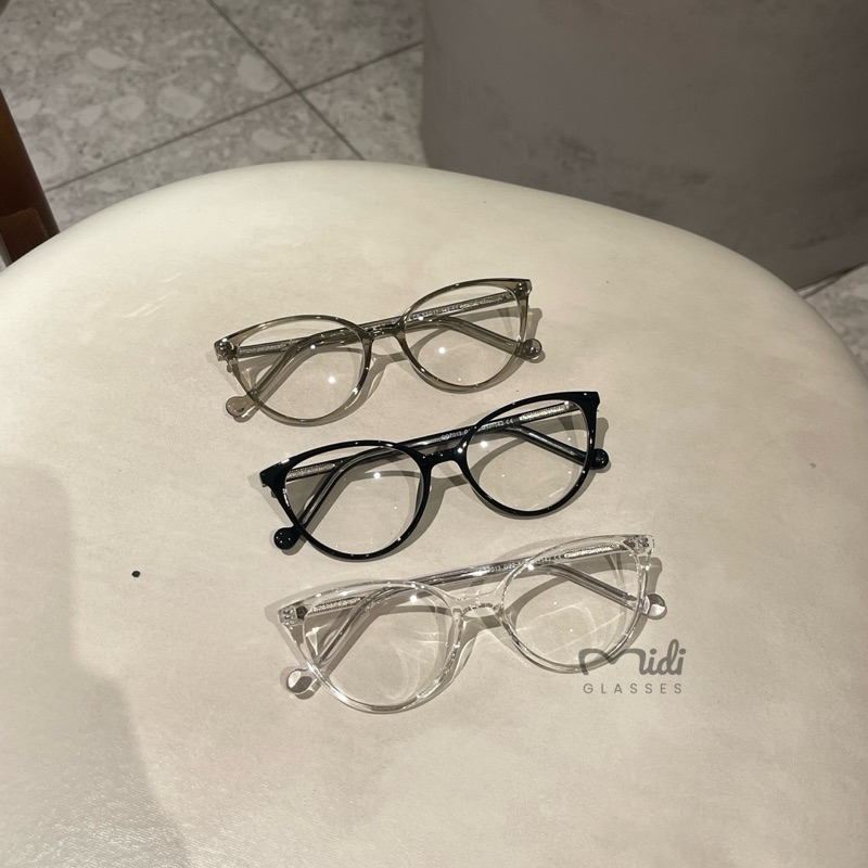 Kính mắt mèo Acetate gọng kim loại bọc nhựa cao cấp (7013)