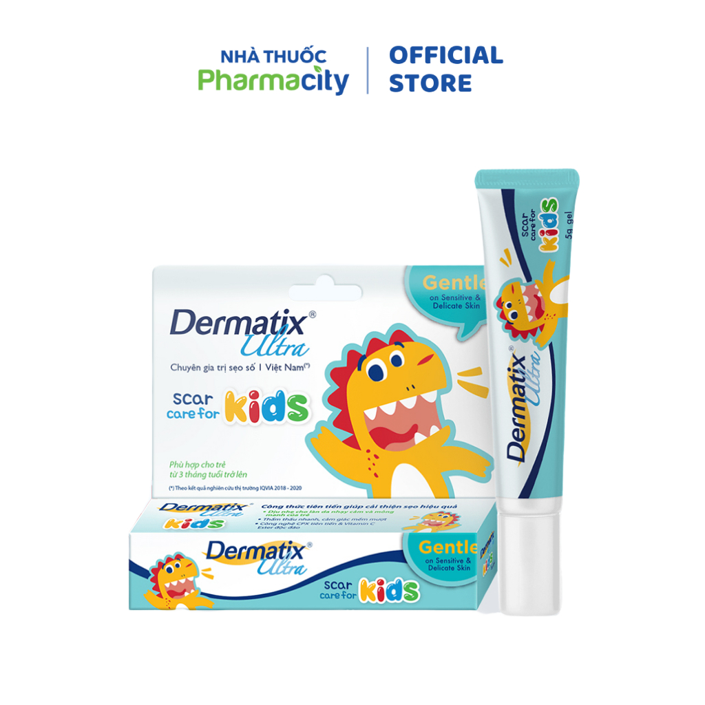 Gel DERMATIX ULTRA KIDS giúp da lành sẹo cho bé (Tuýp 5g)