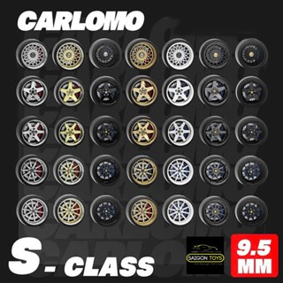 Saigontoys Bánh xe cao su Carlomo tỷ lệ 1:64 - Dùng để thay bánh xe Mini GT, Hot Wheels, Pop Race