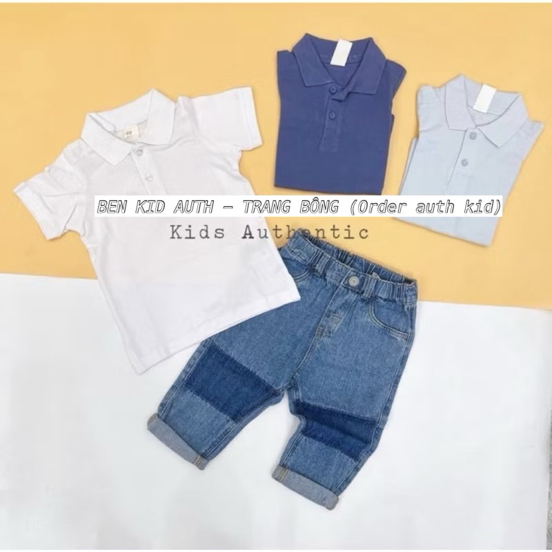 Set 3 áo POLO HM AUTH tách lẻ cho bé