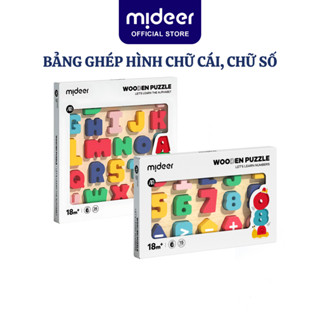 Bảng ghép hình chữ cái, số , đồ vật và thức ăn Mideer wooden peg puzzles
