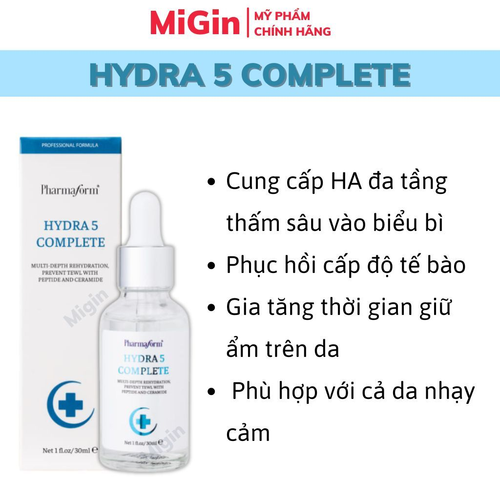 Pharmaform Hydra 5 Complete Serum - Cấp nước tức thời cho da khô hạn