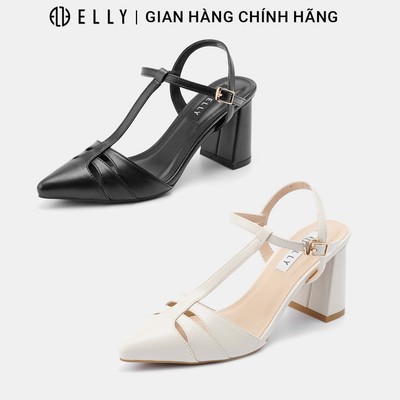 Giày cao gót nữ ELLY EG271 mũi nhọn quai hậu gót vuông thanh lịch