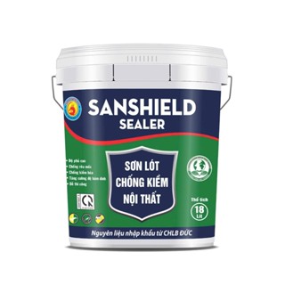 25 kg Sơn lót Sanshield chống kiềm nội thất Cao Cấp -Chống Nứt-tăng bám dình, chống phai màu đánh bay rêu mốc