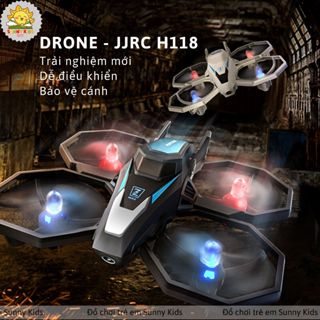 Drone Mini JJRC H118, Máy bay đồ chơi điều khiển từ xa ổn định, an toàn, kích thước gọn, đèn Led nhiều màu - Sunny Kids