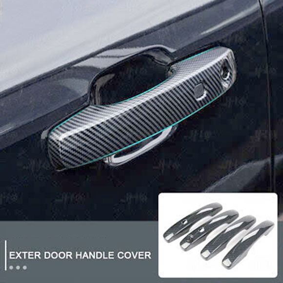 Ốp Tay Cửa Everest 2022 2023 2024 2025 Vân Cacbon - Ốp Bảo Vệ Tay Cửa Ford Everest