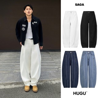 Quần dài ống rộng unisex thương hiệu local brand HUGU - SAGA - chất liệu kaki,thắt lưng cao, form túi kéo dài ra mặt sau