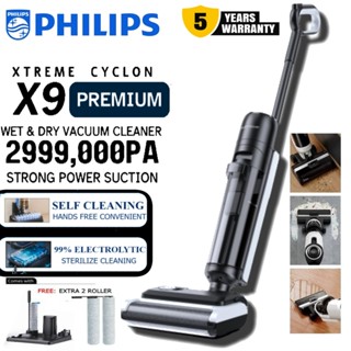 Máy Hút Bụi và Lau Sàn Không Dây X9 Pro - Đa Chức Năng, Tự Vệ Sinh, Đèn LED, Pin 60 Phút