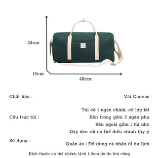 Túi du lịch Duffle vải canvas Ziczac Design