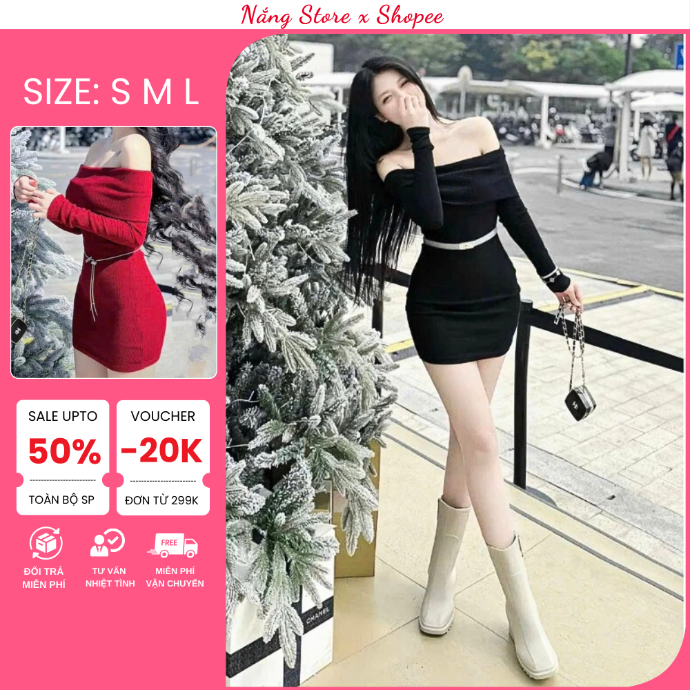 Đầm Ôm Body Trễ Vai Sang Chảnh