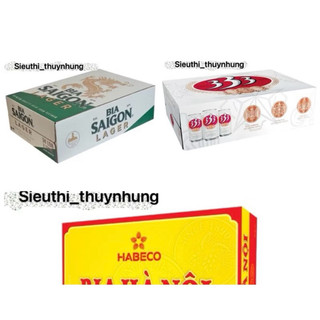 Thùng 24 lon Bia Hà Nội / Bia 333 / Bia Sài Gòn - HABECO (330ml/lon)