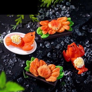 mô hình cua hoàng đế tôm hùm alaska trang trí nhà búp bê