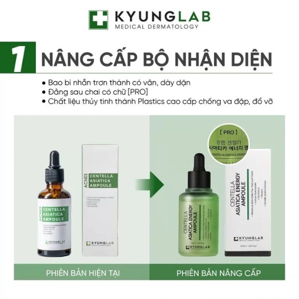 Tinh chất serum giảm mụn, ngừa mụn KyungLab Acnes Centella Asiatica Ampoule 50ML