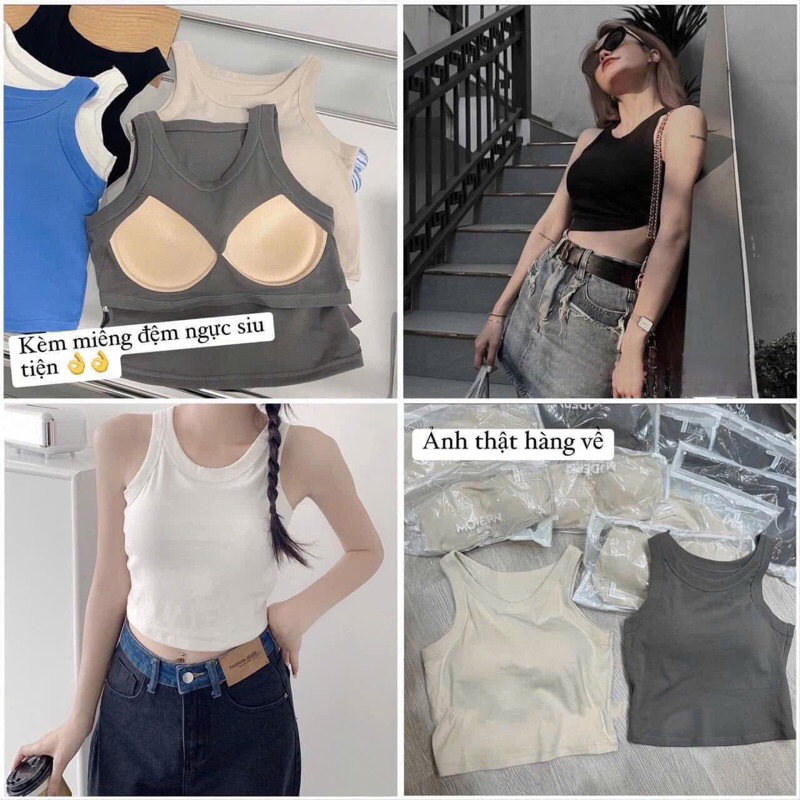 M116  Áo sát nách dáng lửng kèm đệm ngực