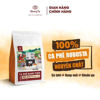 Cà Phê Nguyên Chất Mr. Phin TƯƠI ĐẬM 250g, 100% cà phê Robusta vừa mới rang, Phương Vy Coffee