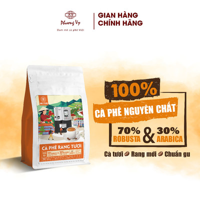 Cà Phê Nguyên Chất Mr. Phin TƯƠI VUI 250g, 100% cà phê hạt vừa mới rang, Phương Vy Coffee