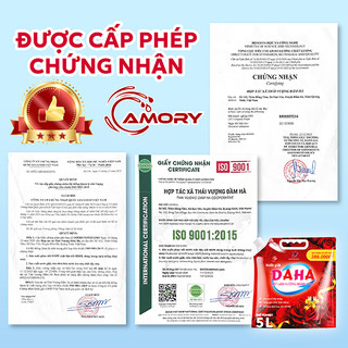 Combo 3 Túi Nước Giặt Xả Daha 15KG Đậm Đặc Giặt Sạch Thơm Lâu