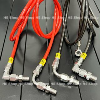 [Đầu 90 Độ] Dây Dầu HEL Bấm Đầu Inox 304 (Bấm Theo Yêu Cầu)