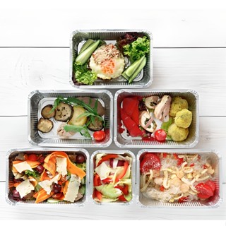  HCM - Set 10 Hộp Giấy Bạc - Hộp Nhôm dùng một lần dùng nướng và đựng thức ăn 