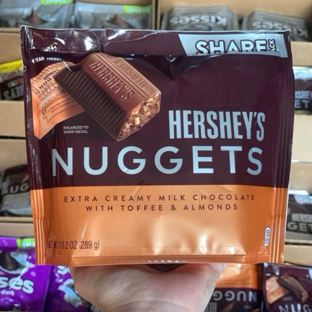 Socola Hershey Nuggetsn hân hạnh nhân,Toffee 286g