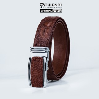 Thắt lưng cá sấu cao cấp hàng hiệu Kalis x Thiendi Dây nịt nịch thắt lưng nam da cá sấu thật full box có bảo hành