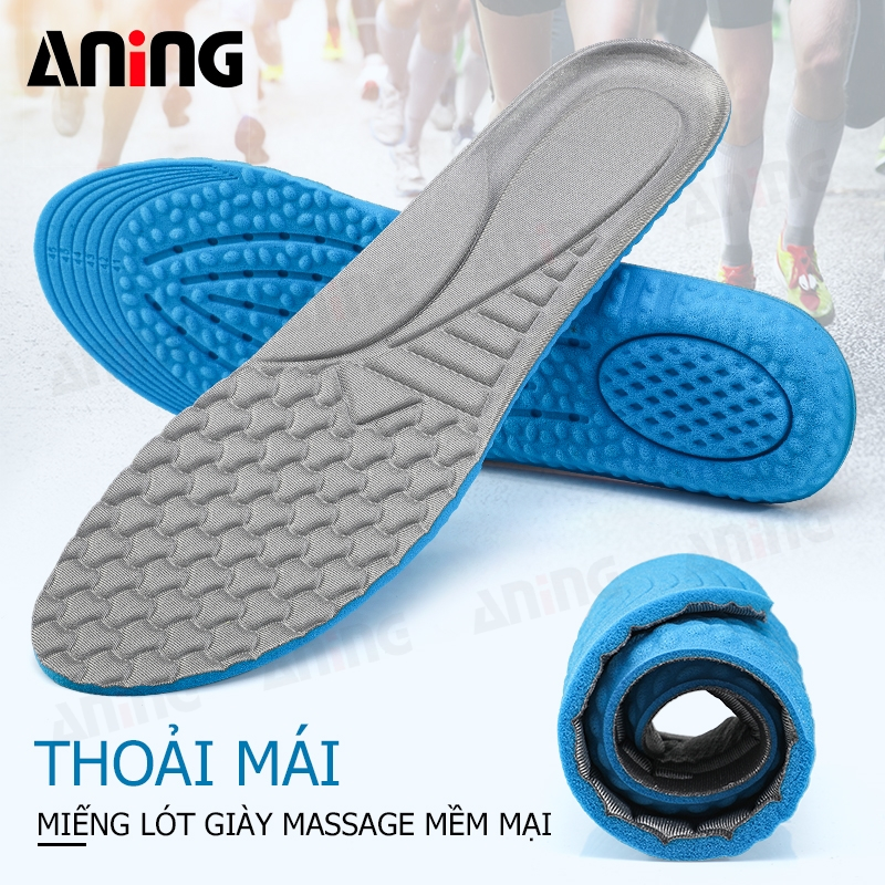 Miếng Lót Giày Hấp Thụ Lực Chống Trượt Massage Êm Chân Thoáng Khí Dùng Cho Nam Lót Giày Thể Thao