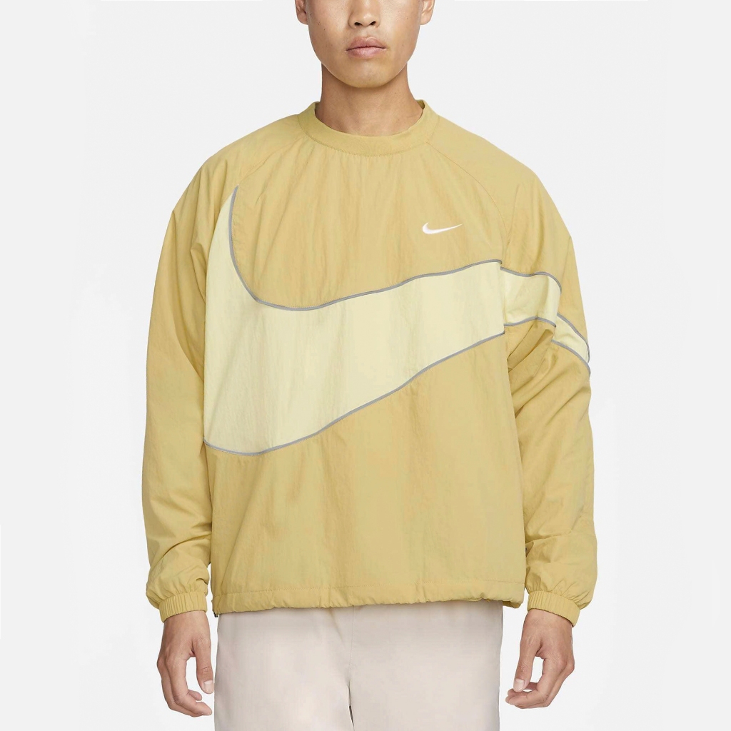 [ HÀNG CHÍNH HÃNG ] ÁO KHOÁC NIKE SWOOSH WOVEN CREW NECK JACKET - YELLOW