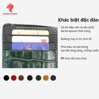 Ví da cao cấp da bò thật thương hiệu Longdo Leather BD07