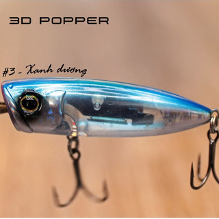 Mồi lure 3D Popper, mồi câu cá, mồi giả