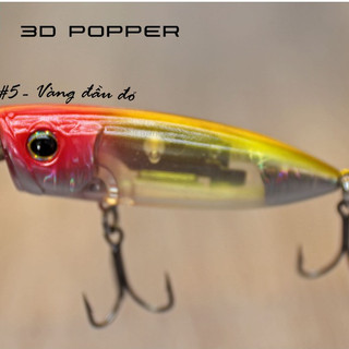 Mồi lure 3D Popper, mồi câu cá, mồi giả