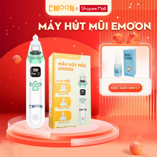 Máy hút mũi Emoon cho bé lực hút mạnh kèm 3 đầu hút mềm mại, sử dụng pin sạc an toàn