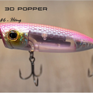 Mồi lure 3D Popper, mồi câu cá, mồi giả