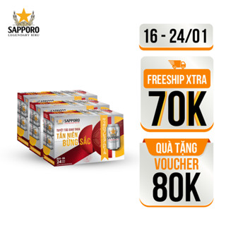 GIAO HỎA TỐC - Combo 3 thùng Sapporo Premium 330ml/lon