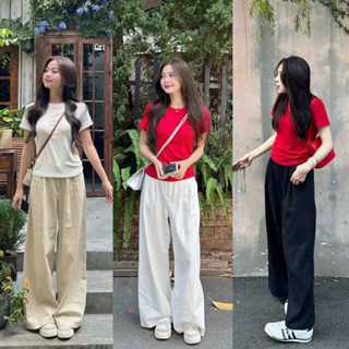 Quần Nữ Ống Rộng Dáng Suông Thô Kaki – Cạp Cao M886