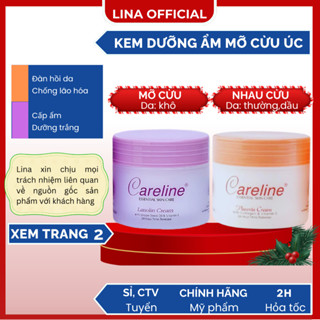 Kem Cừu Careline Kem Dưỡng Ẩm Mỡ Cừu Nhau Thai Cừu Úc Màu Tím và Vàng Dưỡng Da Toàn Thân 100g