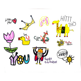 Sticker bóc dán Tòhe in hình độc đáo, sticker dán trang trí (1 tờ lẻ, giao mẫu ngẫu nhiên)