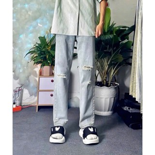 quần bò jean nam cạp cao ống rộng dáng baggy cao cấp đẹp,chất jean dày không co giãn đứng form