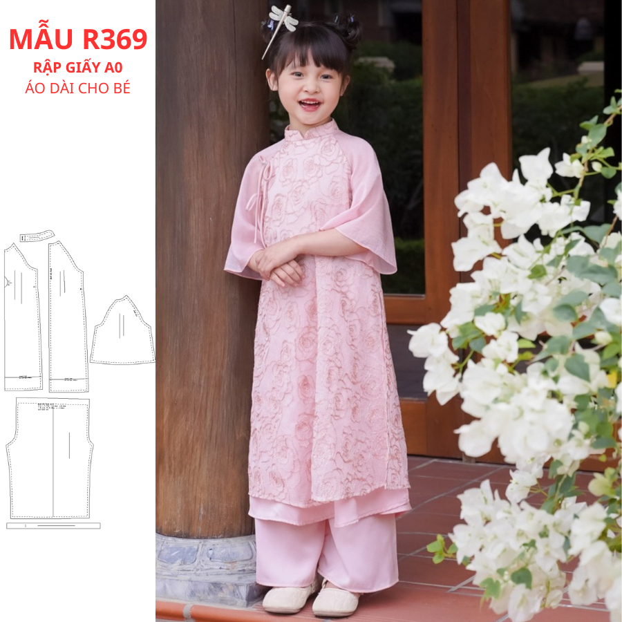 RẬP GIẤY A0 ÁO DÀI VÀ QUẦN CHO BÉ -R369