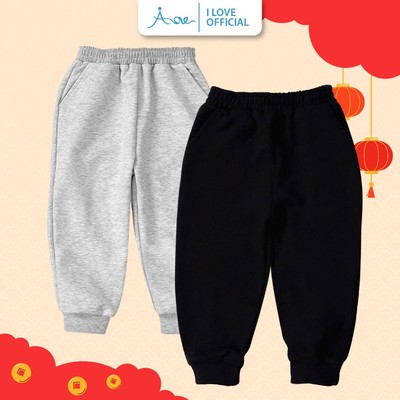 [MỚI] Quần dài nỉ bé trai AORE, Quần dài chất nỉ da cá mềm mịn co giãn dáng bo gấu mềm mại cho bé đi học đi chơi 10-36kg