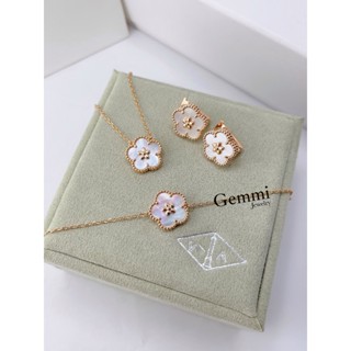   Hàng siêu cấp - Bạc  Lắc Tay Bông Hoa mai Lucky Spring Bạc Cao Cấp Rosegold - Gemmi Jewelry 