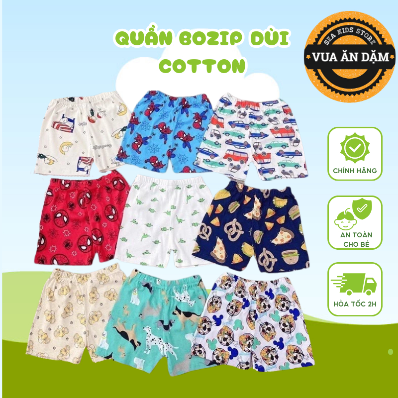 Quần Bozip Đùi Cotton cho bé